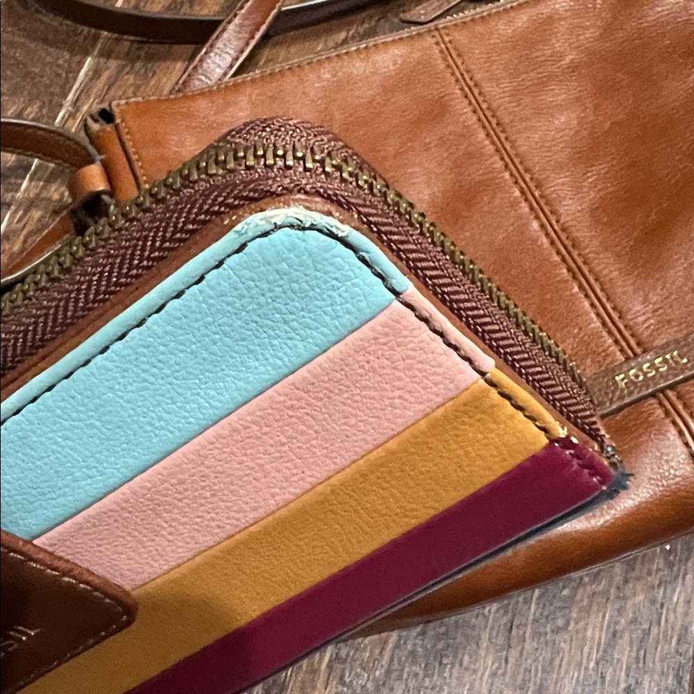 Fossil Crossbody Purse with Wallet - Picture 9 of 12